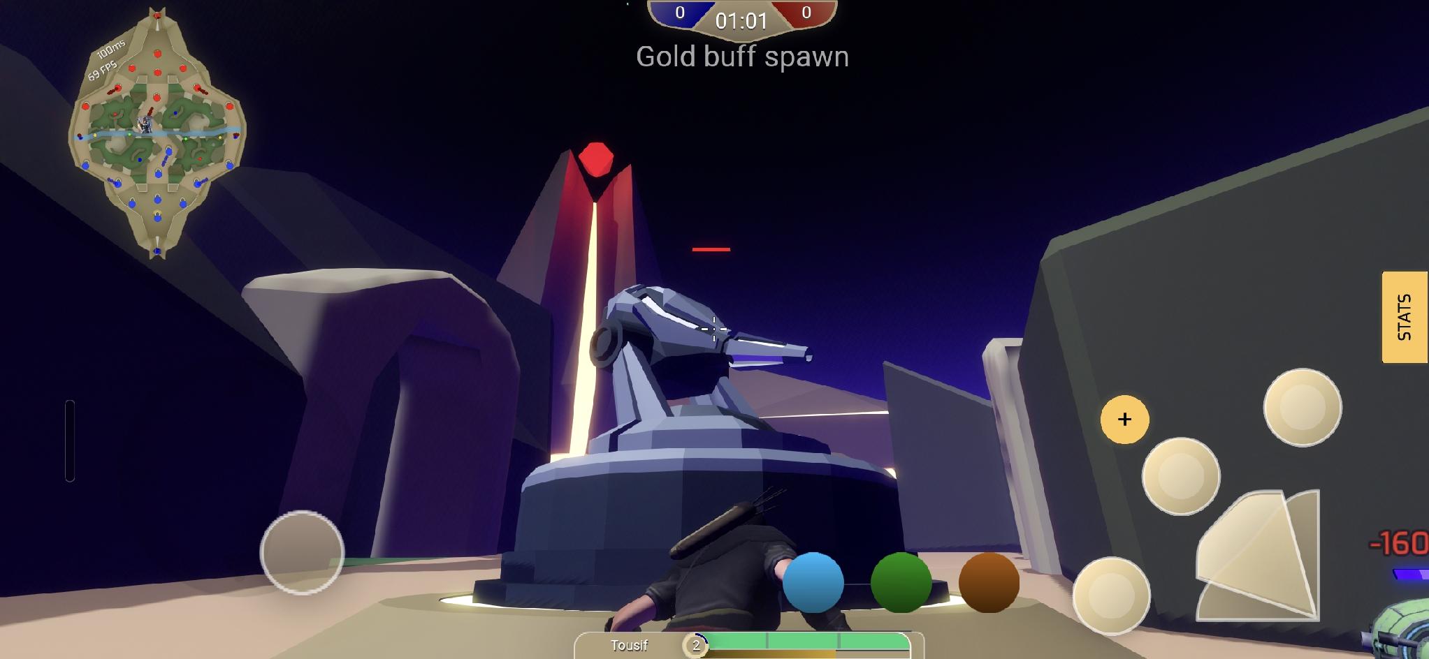 Avarice MOBA — in-game footage on device